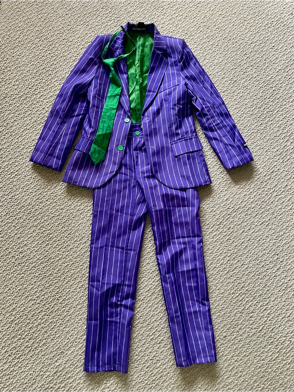 Kids Joker Costume Suit Size Medium 8-10 yrs